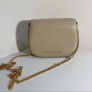 Marc Jacobs Leather Crossbody in Antique Beige